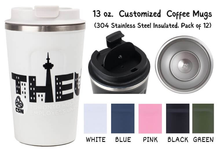 Customize Dual Wall 304 Stainless Steel Water Bottle Vacuum Insulated Leak-proof  Coffee Mug Business Cups