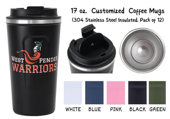 17 oz. Customized Insulated Coffee Mugs Wholesale