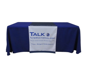 30 Inch Wide Custom Table Runners with Logo for Trade Shows
