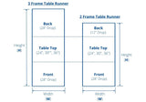 24 Inch Wide Custom Table Runner with Logo [Pack of 2]