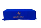 Factory direct pricing (lowest price guaranteed) on a premium, 4ft trade show table throw with your company logo printed in full color (edge to edge).This best selling loose 4' throw table cloth has been the most preferred option as it is more adaptable and can be used on multiple sized tables when required